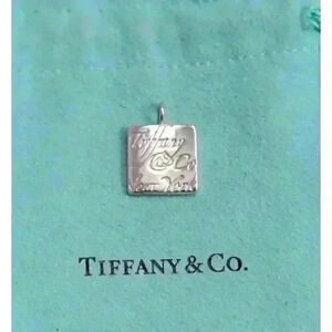 Tiffany & Co Sterling Silver Notes Square Pendant